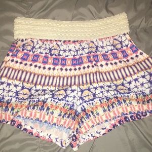 Charlotte Russe tie dye flows shorts